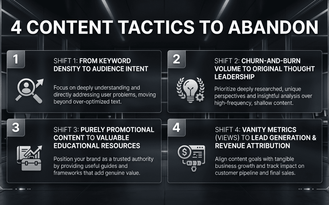 4 Content Tactics You Must Abandon to Maintain Search Visibility